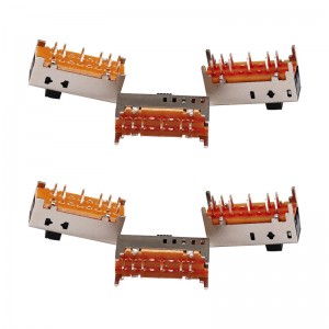 slide switch SS25D01 double-row 12-pin sliding switch electronic product micro vertical slide switch